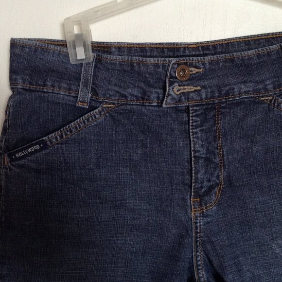 Hollywood The Jean People Women's Bermuda Blue Denim Jean Shorts Size 28 - Picture 2 of 6